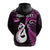 Custom New Zealand Hoodie Aotearoa Silver Fern With Manaia Maori Unique Pink LT14 - Polynesian Pride