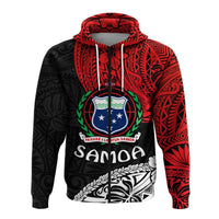 Samoa Zip Hoodie Beloved Samoan Mix Polynesian Pattern LT13 Unisex Red - Polynesian Pride