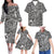 Black And White Family Matching Outfits Polynesian Tribal Off Shoulder Long Sleeve Dress And Shirt Family Set Clothes - Polynesian Pride
