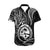 Polynesian Matching Dress and Hawaiian Shirt Guam Coat of Arms with Polynesian Tribal Tattoo Black Version LT9 - Polynesian Pride