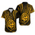 Polynesian Matching Dress and Hawaiian Shirt Guam Coat of Arms with Polynesian Tribal Tattoo Gold Version LT9 - Polynesian Pride