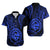 Polynesian Matching Dress and Hawaiian Shirt Guam Coat of Arms with Polynesian Tribal Tattoo Blue Version LT9 - Polynesian Pride