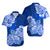 Polynesian Flower Tribal Matching Dress and Hawaiian Shirt Blue LT9 - Polynesian Pride