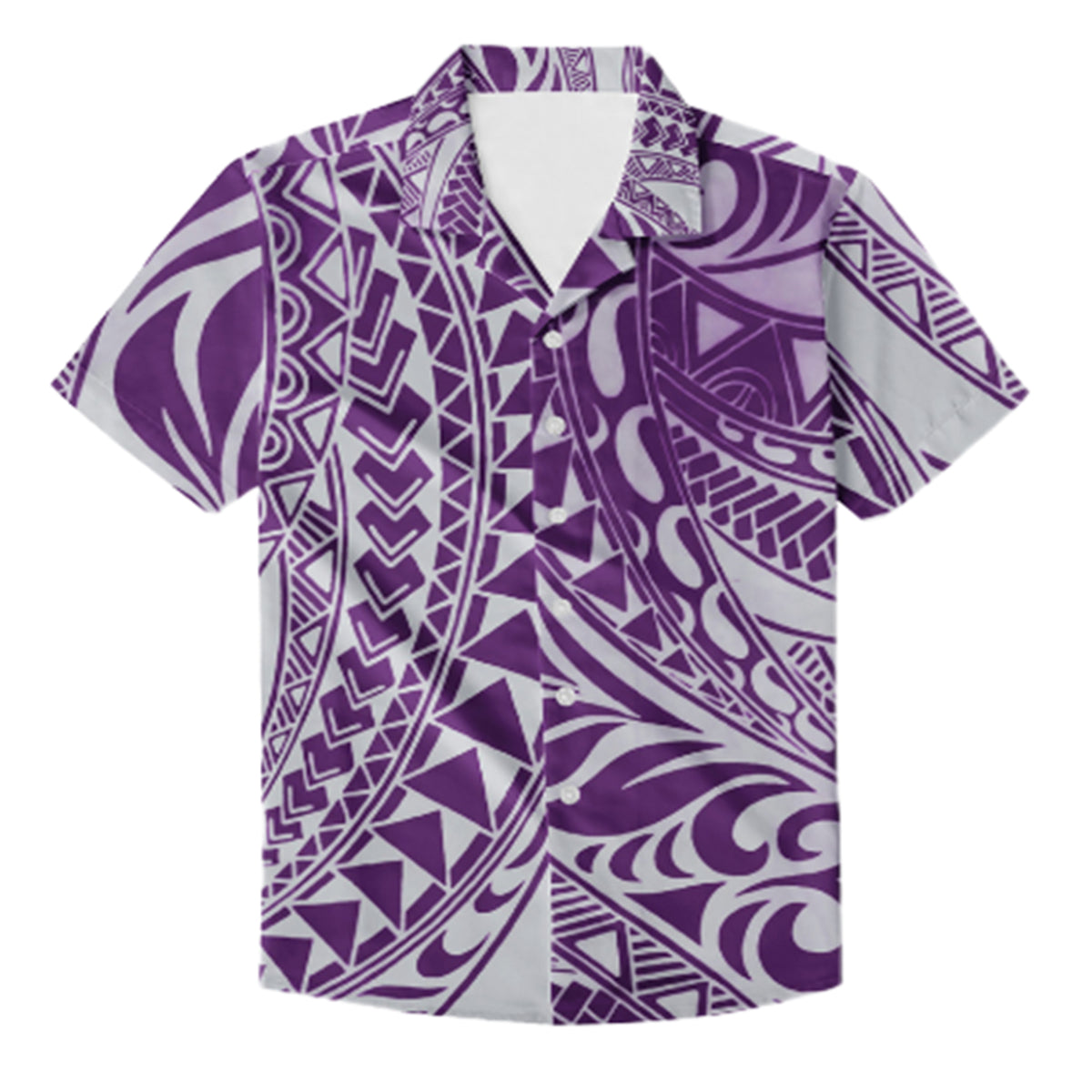 Purple Polynesian Tribal Family Matching Outfits Polynesian Off Shoulder Long Sleeve Dress And Shirt Family Set LT9 - Polynesian Pride