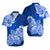 Polynesian Matching Outfit For Couples Floral Tribal Blue Style Bodycon Dress And Hawaii Shirt LT9 - Polynesian Pride