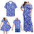 Hawaii Family Matching Outfit Polynesian Tribal Print Green Off Shoulder Long Sleeve Dress And Shirt - Polynesian Pride