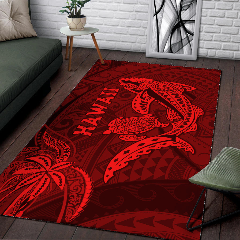 hawaii-shark-and-turtle-area-rug-with-red-kakau