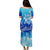 Polynesian Pride Plumeria Flowers Puletasi Dress Polynesian Tribal Gradient Blue LT9 - Polynesian Pride