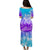 Polynesian Pride Plumeria Flowers Puletasi Dress Polynesian Tribal Gradient Purple LT9 - Polynesian Pride