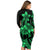 Polynesian Pride Plumeria Flowers Long Sleeve Dress Polynesian Tribal Green Vibe LT9 - Polynesian Pride