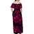 Polynesian Pride Plumeria Flowers Off Shoulder Long Dress Polynesian Tribal Pink Vibe LT9 - Polynesian Pride