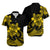 Polynesian Couple Outfits Plumeria Flowers Matching Dress and Hawaiian Shirt Polynesian Tribal Yellow Vibe LT9 - Polynesian Pride