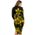 Polynesian Pride Plumeria Flowers Long Sleeve Dress Polynesian Tribal Yellow Vibe LT9 - Polynesian Pride