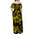 Polynesian Pride Plumeria Flowers Off Shoulder Long Dress Polynesian Tribal Yellow Vibe LT9 - Polynesian Pride