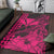 Hawaii Sea Turtle Area Rug Polynesia Kakau with Kanaka Maoli Pink LT9 Pink - Polynesian Pride