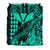 Hawaii Sea Turtle Bedding Set Polynesia Kakau with Kanaka Maoli Turquoise LT9 - Polynesian Pride