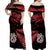 Matariki New Zealand Off Shoulder Long Dress Manaia with Paua Shell - Red LT9 Women Red - Polynesian Pride