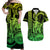 Hawaii Couple Outfit Ideas King Kamehameha Day Matching Dress and Hawaiian Shirt Paradise of the Pacific Tribal Kakau with Kanaka Maoli Lime LT9 Lime - Polynesian Pride