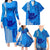 Strong Maui Family Long Sleeve Bodycon Dress and Hawaiian Shirt Good Living Hawaii with Shaka Sign Kakau Tribal Blue LT9 Blue - Polynesian Pride