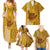 Strong Maui Family Matching Summer Maxi Dress and Hawaiian Shirt Good Living Hawaii with Shaka Sign Kakau Tribal Gold LT9 Gold - Polynesian Pride