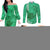 Strong Maui Family Matching Off Shoulder Long Sleeve Dress and Hawaiian Shirt Good Living Hawaii with Shaka Sign Kakau Tribal Green LT9 - Polynesian Pride