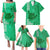 Strong Maui Family Matching Puletasi Dress and Hawaiian Shirt Good Living Hawaii with Shaka Sign Kakau Tribal Green LT9 Green - Polynesian Pride