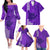 Strong Maui Family Off Shoulder Long Sleeve Dress and Hawaiian Shirt Good Living Hawaii with Shaka Sign Kakau Tribal Purple LT9 Purple - Polynesian Pride