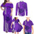 Strong Maui Family Matching Off Shoulder Maxi Dress and Hawaiian Shirt Good Living Hawaii with Shaka Sign Kakau Tribal Purple LT9 - Polynesian Pride