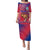 Polynesian Pride Father Day Guam Puletasi Dress I Love You Dad Guaman Latte Stone LT14 Long Dress Red - Polynesian Pride