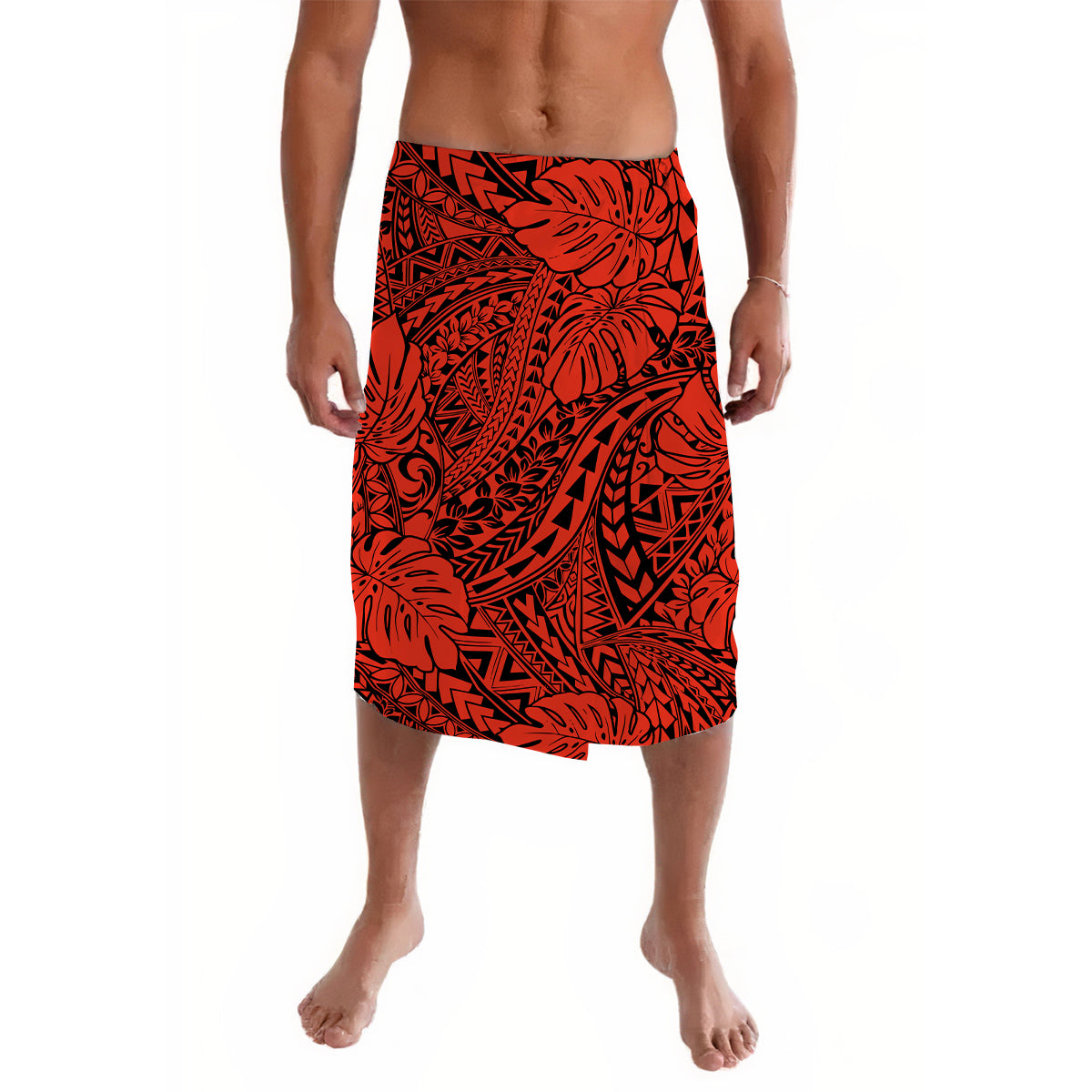 Hawaii Lavalava Polynesiann Tribal Art Red LT14 Red - Polynesian Pride