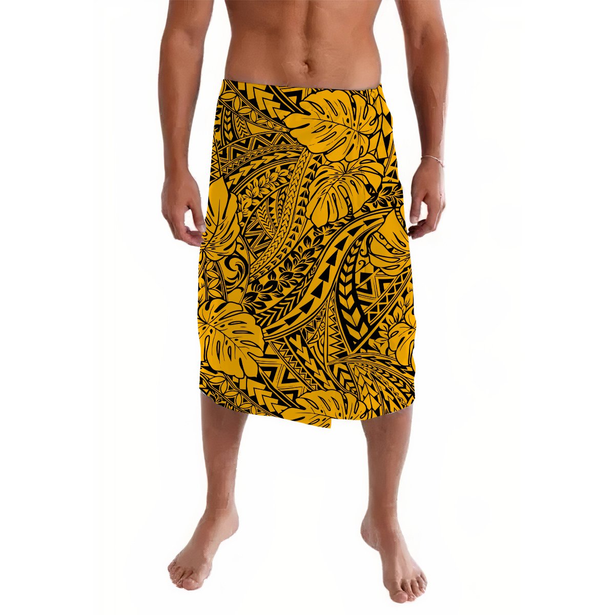 Hawaii Lavalava - Polynesian Tribal Art Gold LT14 Gold - Polynesian Pride