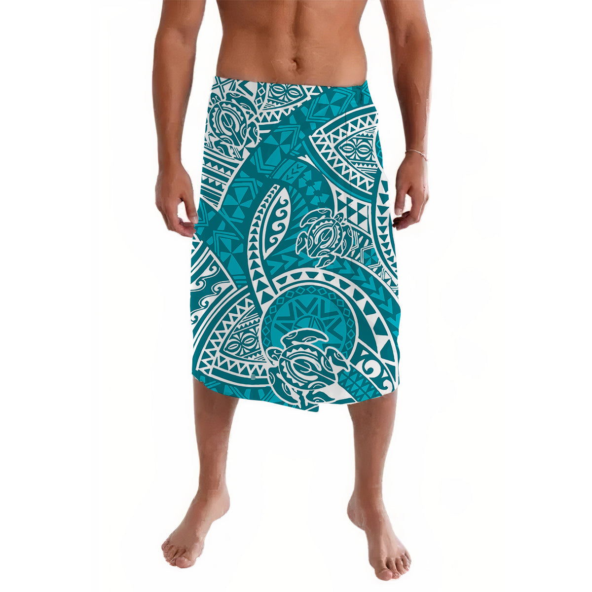 Hawaii Lavalava Hawaiian Tribal Honu Turquoise Version LT14 Turquoise - Polynesian Pride