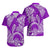 Couples Matching Hawaiian Outfits Couples Long Dress and Hawaiian Shirt Hawaiian Tribal Honu Purple Version LT14 - Polynesian Pride