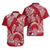 Couples Matching Hawaiian Outfits Couples Long Dress and Hawaiian Shirt Hawaiian Tribal Honu Red Version LT14 - Polynesian Pride