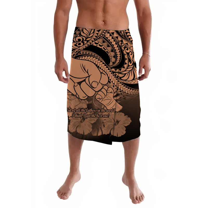 Polyneisian Pride Happy Father Day Lavalava I Love You Dad Polynesian Tribal Nude LT9 Nude - Polynesian Pride