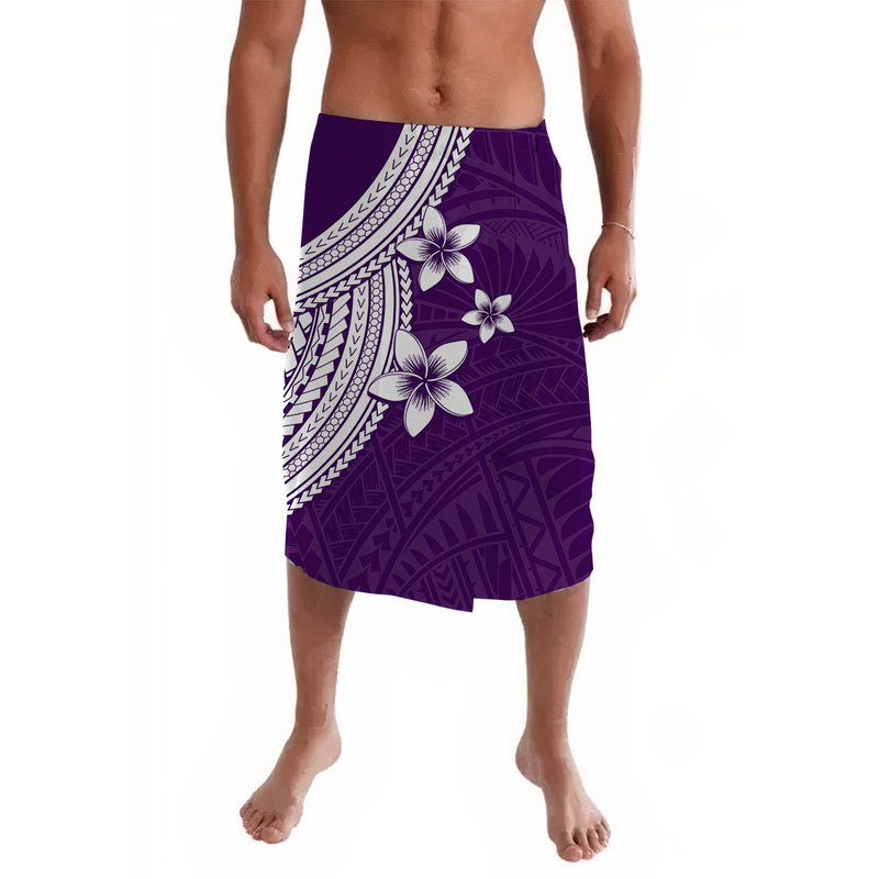 Polynesian Lavalava With Plumeria Flower Purple LT6 Purple - Polynesian Pride