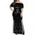 New Zealand Off Shoulder Long Dress All Black Champion LT7 Women Black - Polynesian Pride