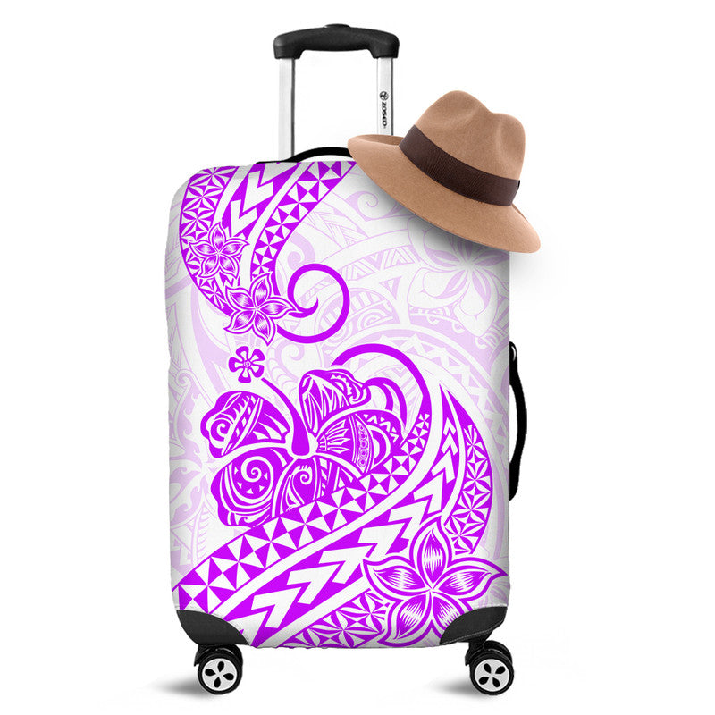 Polynesian Tribal Tattoo Retro Luggage Cover Purple Screen Color LT9 Purple - Polynesian Pride