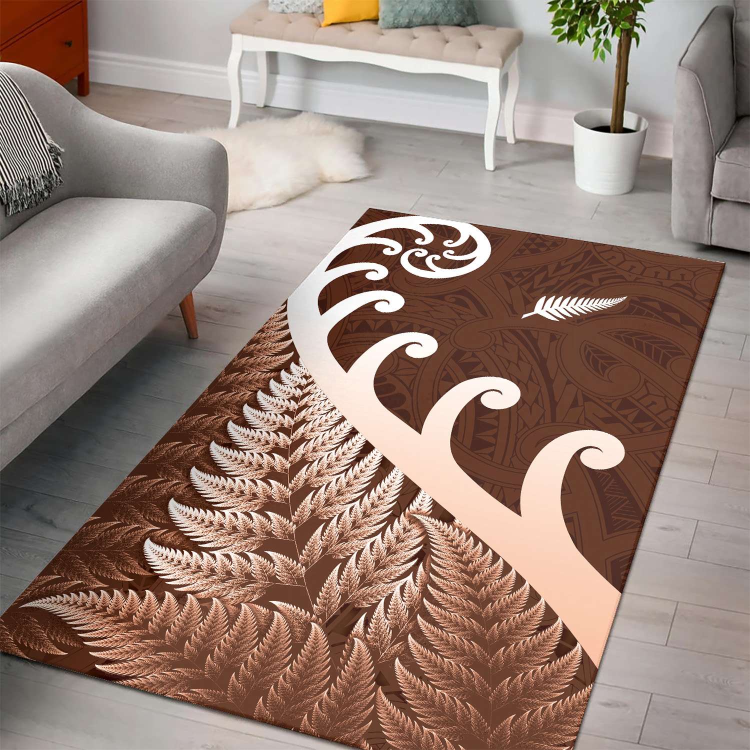 CUSTOMER REQUEST - New Zealand Koru - 20/01/2025 - Area Rug - LT05