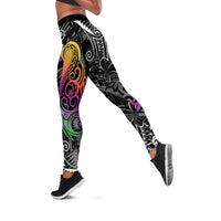 Polynesia Butterfly Tribal Tattoo Leggings - Polynesian Pattern LT05 Black - Polynesian Pride