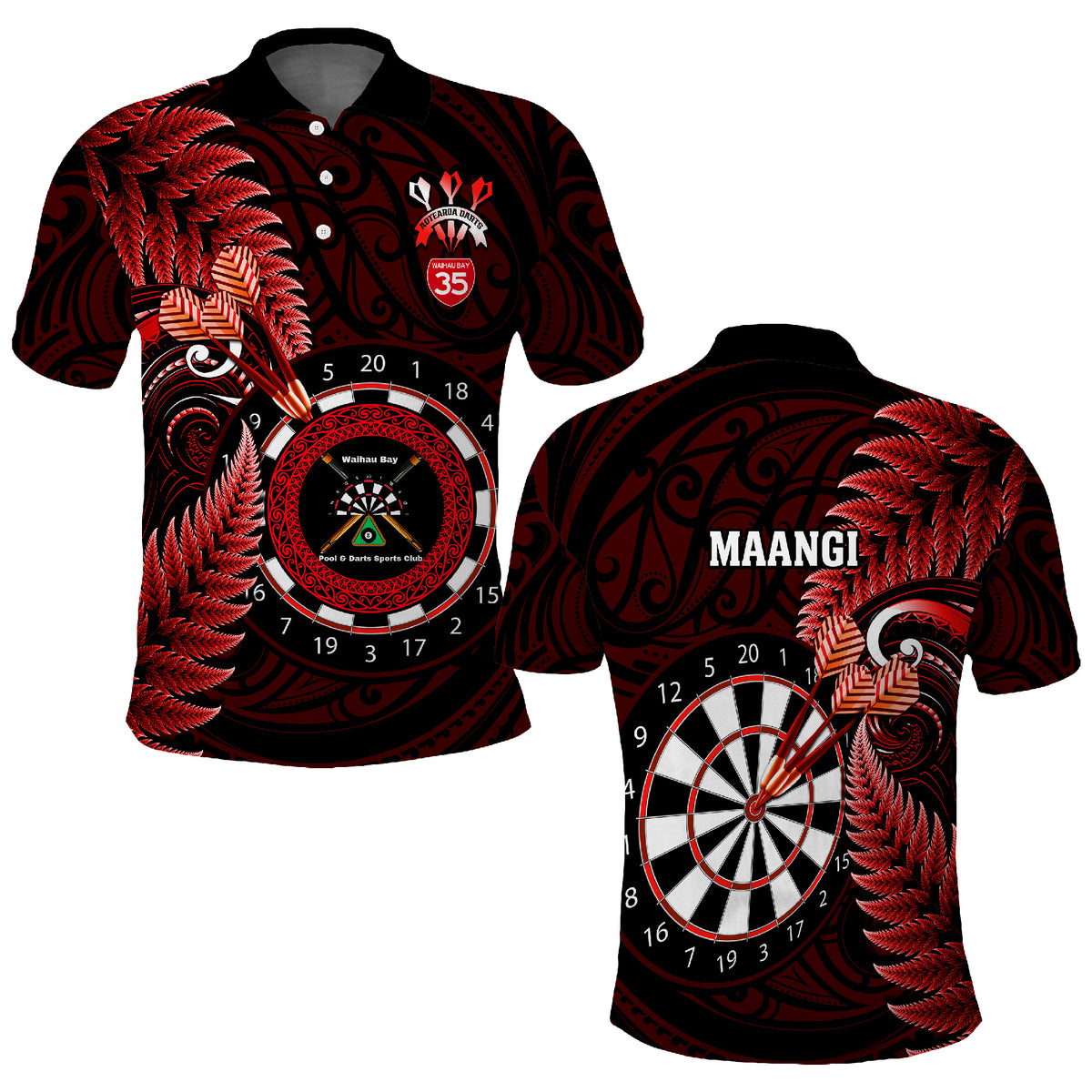 CUSTOMER REQUEST- Aotearoa Darts - 19/05/2025 - Polo Shirt - LT14