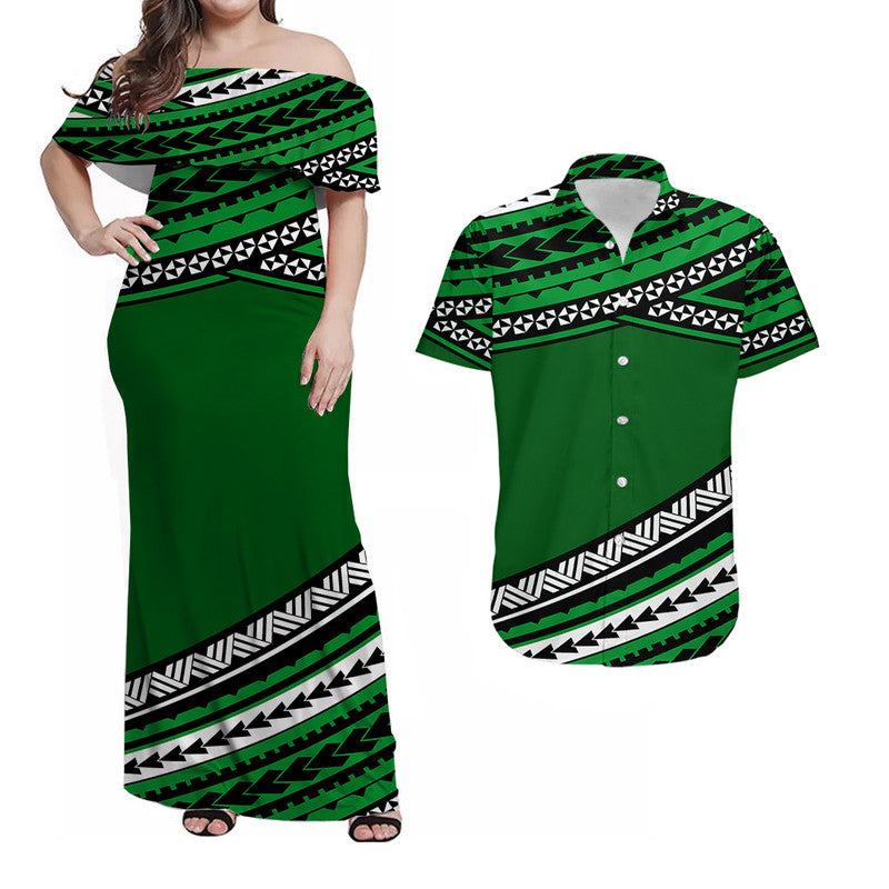 Polynesian Matching Dress Simple Green LT6 Green - Polynesian Pride