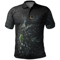 Morepork New Zealand Polo Shirt KID Kid Black - Polynesian Pride