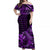 Hawaii Hammerhead Shark Off Shoulder Long Dress Polynesian Kakau With Kanaka Purple LT14 Women Purple - Polynesian Pride