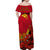 Polynesian Pride Remembrance Day PNG Off Shoulder Long Dress Papua New Guinea We Will Remember Them LT14 - Polynesian Pride