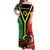 Personalised Vanuatu Off Shoulder Long Dress Kava Bowl Mix Sand Drawing Flag LT14 Women Art - Polynesian Pride