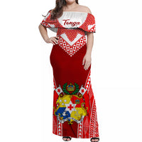 Personalised Tonga Heilala Flowers Matching Dress and Hawaiian Shirt Tongan Ngatu White LT14 - Polynesian Pride