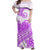 Polynesian Tribal Tattoo Retro Off Shoulder Long Dress Purple Screen Color LT9 - Polynesian Pride