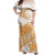 Polynesian Tribal Tattoo Retro Off Shoulder Long Dress Gold Screen Color LT9 - Polynesian Pride