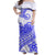 Polynesian Tribal Tattoo Retro Off Shoulder Long Dress Blue Screen Color LT9 - Polynesian Pride